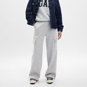 XS GAP Vintage Soft Cargo Sweatpants in heather grey